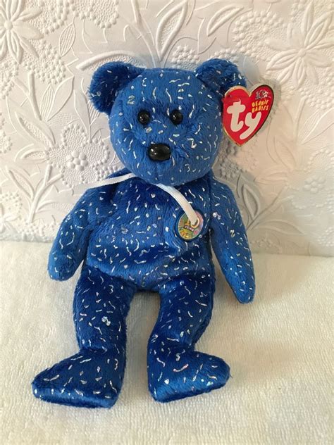 TY DECADE Dark Blue Bear 10th Anniversary 2003 Ty With Images Baby