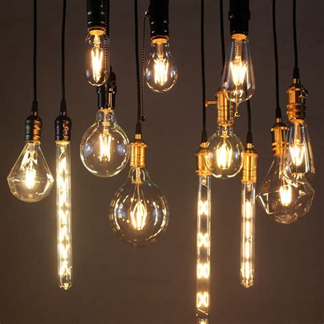 Antique Led Edison Bulb Lamp Vintage Filament Light E27 4w 6w 8w Clear