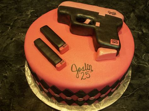 Mymonicakes Pink Gun Cake