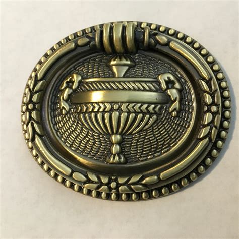 Antique Brassbronze Medallion Decorative Furniture Pull Etsy