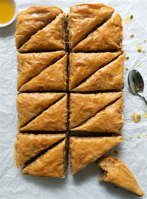 Traditional Baklava Recipe Flaky Layers Of Filo Dough Brushed With