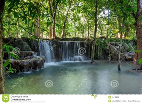 Beautiful Small Waterfalls Hidden In The Tropical Jungle Of Thailand
