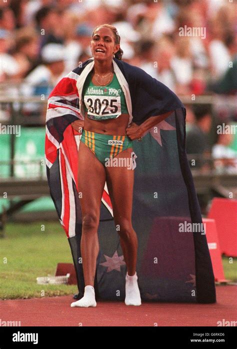 29 Jul 96 Atlanta Olympic Games Womens 400m Final Cathy Freeman Australia Celebrates After