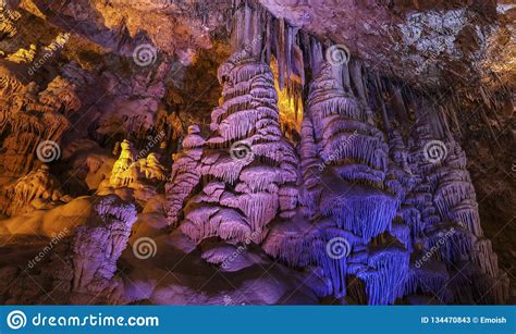 Stalactite Cave In Israel Stock Image Image Of Speleology 134470843
