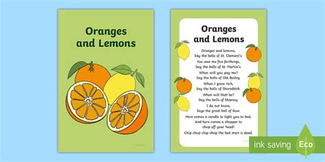 Oranges And Lemons Nursery Rhyme Ikea Tolsbyfiestad Frame