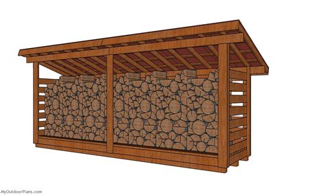 2 Full Cord 4x12x7 Firewood Shed Plans 16 Steps Plus Materials And Cut