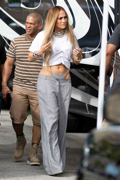 Jennifer Lopez Turns Heads In Grey Pants With Matching Thong