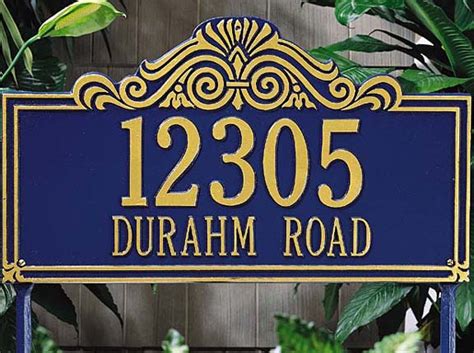 Decorative Lawn Address Sign With Your Street Name And House Number
