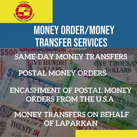 Money Order Money Transfer Services Guyana Post Office Corporation