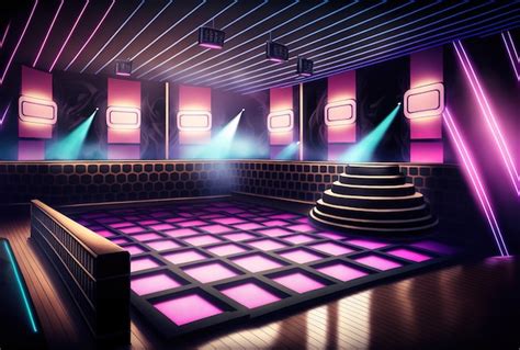 Premium Photo Nightclub Dance Floor With An Empty Stage
