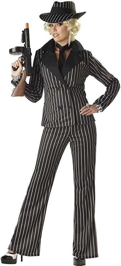california costumes women s gangster lady adult costume x large black clothing