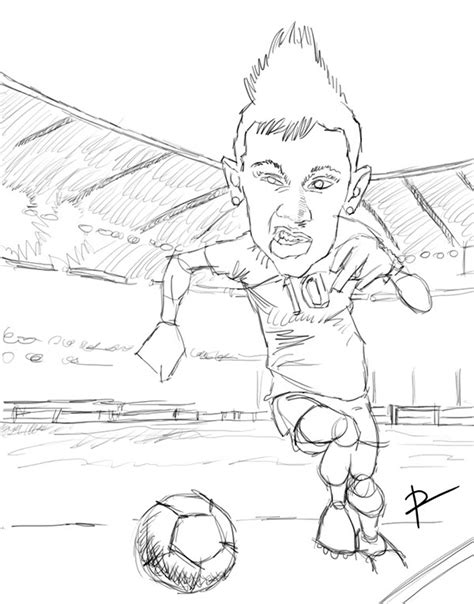 See more ideas about coloring books, sports coloring pages, coloring pages. Neymar Coloring Pages Easy Sketch Coloring Page