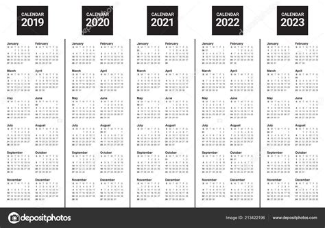 Take 3 Year Printable Calendar 2021 2022 2023 Best Calendar Example