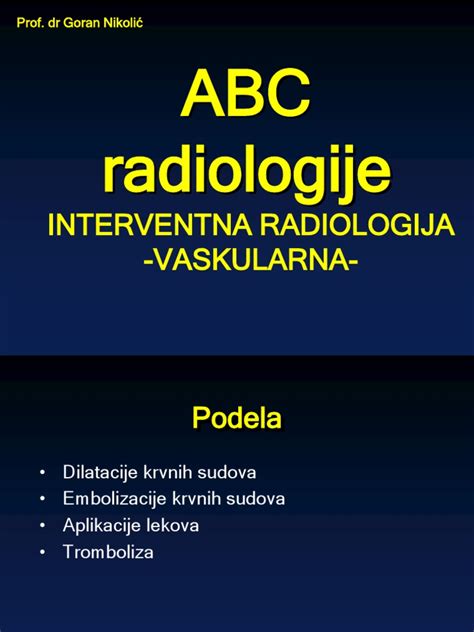 Interventna Vaskularna Radiologija