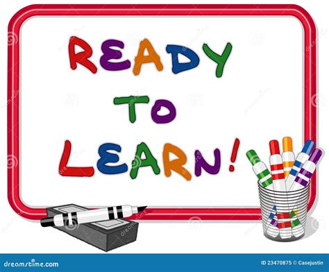 Ready To Learn Whiteboard Royalty Free Stock Photo Image 23470875