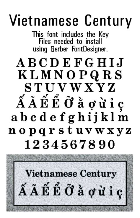Vietnamese Century Font