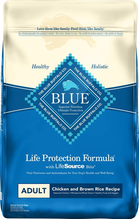 It offers products with targeted formulas for each of your pet's life stages, and the recipes use natural ingredients that include real meat, fruits and vegetables. Blue Buffalo Life Protection Formula Adult Chicken & Brown ...