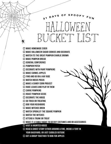 Halloween List Template
