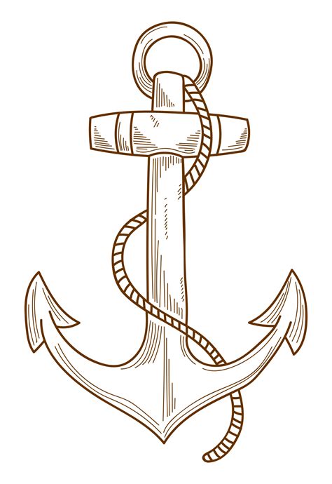 Ship Anchor Coloring Page Anchor With Rope Color The Bible