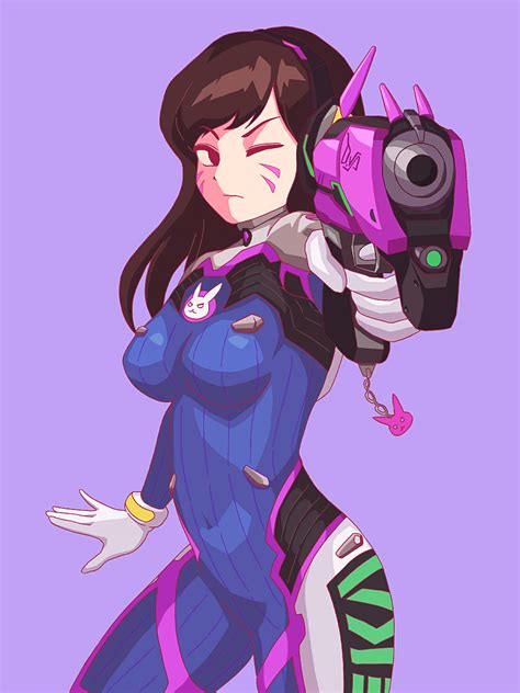 Chib B D Va Overwatch Overwatch Overwatch Highres Girl Acronym Aiming Aiming At