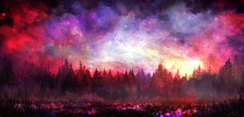 Galaxy Forest By Aeflus On Deviantart