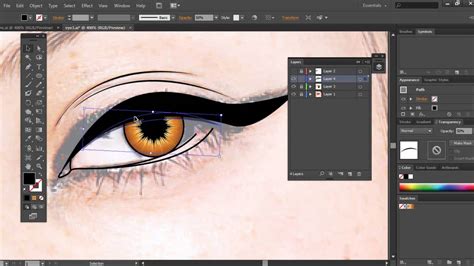 Illustrator Tutorial How To Create A Vector Eye Youtube