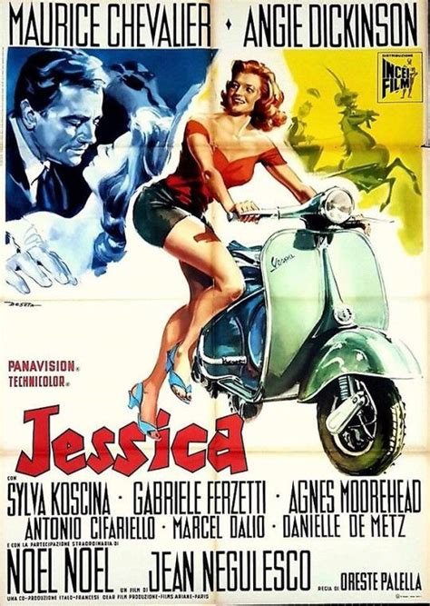 Affiche Italienne De “jessica” De Jean Negulesco Avec Angie Dickinson Vespa Vespa Vintage
