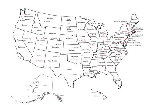 Us Map Outline With State Abbreviations Pdf Printable Us States Map