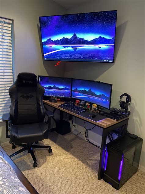 Battlestation Complete Along With A Trifecta Of Displays Lg Oled55c9