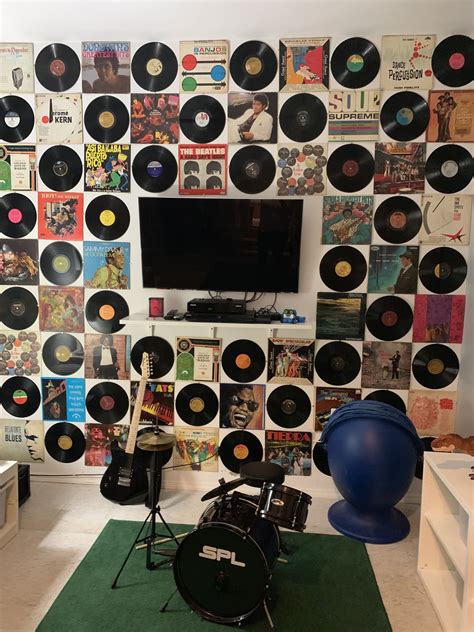 Music Room Vinyl Record Wall Idée Déco Vinyle Deco Disco Deco
