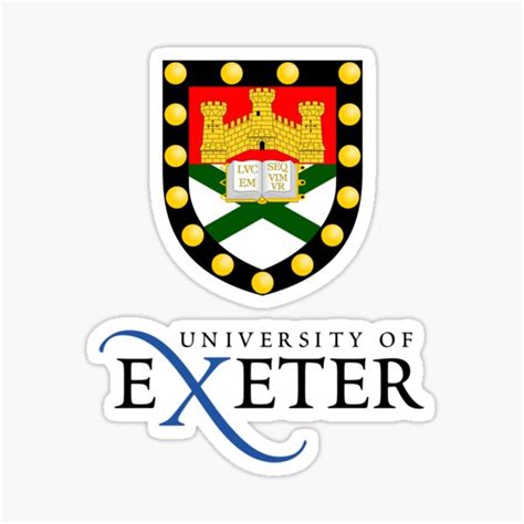 University Of Exeter Logo And Text Sticker For Sale By Darazshop