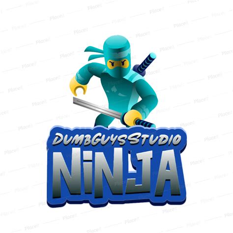 Placeit Roblox Inspired Gaming Logo Template Featuring A 3d Ninja