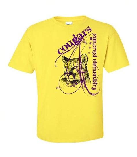 Cougar Spiritwear T Shirt Design School Spiritwear Shirts And Apparel Use Your Mascot Graphic