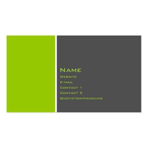 Basic Two Color Double Sided Standard Business Cards Pack Of 100 Zazzle