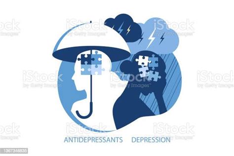 Mental Health Antidepressants And Depression Psychology Concept Two