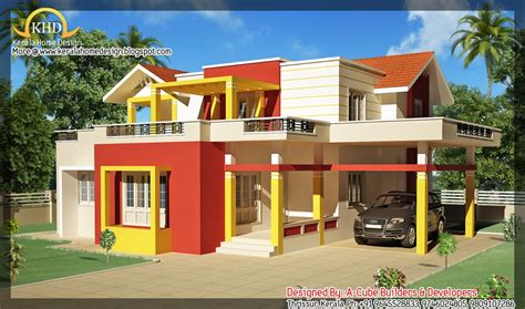 House Exterior Elevation 2000 Sq Ft Kerala Home Design And Floor