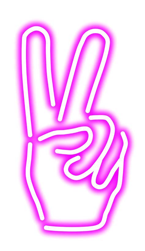 Neon Glow Hand Pink Kpop Freetoedit Mimi Sticker Ftesti Neon Png