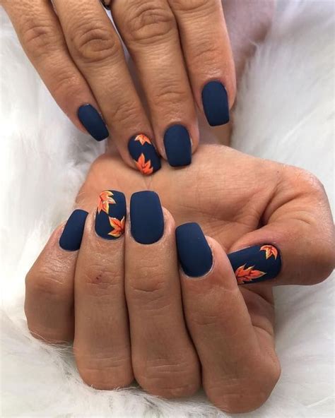 Fall Nail Trends You Need To Be All About Fall Nail Art Designs Acrylic Nail Designs Navy Blue