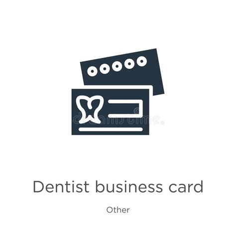 Dentist Business Card Icon Vector Trendy Flat Dentist Business Card