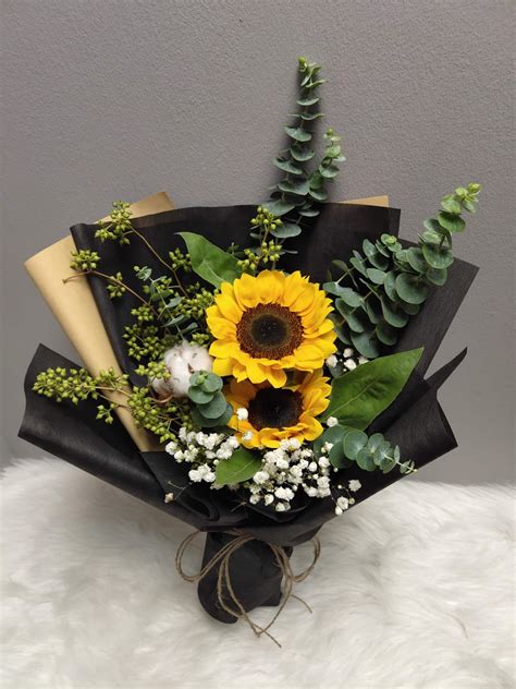 Sunflowers And Baby Breath Graduation Bouquet S27 Floral Garage Sg