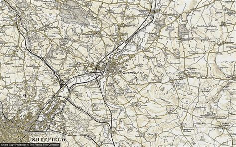 Historic Ordnance Survey Map Of Rotherham 1903