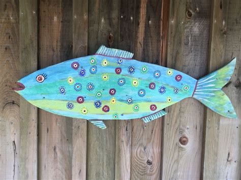 Painted Wooden Fish Repurposed Wood Acrylic Paint Fun And Easy