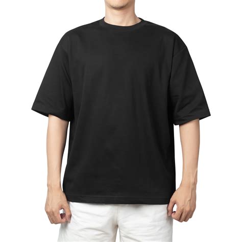 Man In Black Oversize T Shirt Mockup Design Template Png