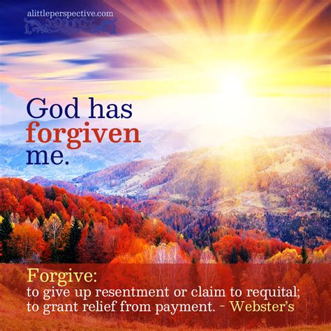 God Has Forgiven Me