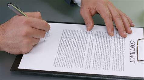 Signature of the contract. Businessman signs a contract. Successful ...