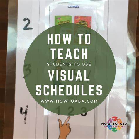Teach Students To Use A Visual Schedule Student Teaching Teaching