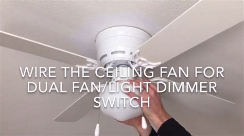 How To Wire Ceiling Fan With Light For Combo Switch Youtube