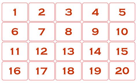 10 Best Large Printable Number Cards 1 20 Images And Photos Finder