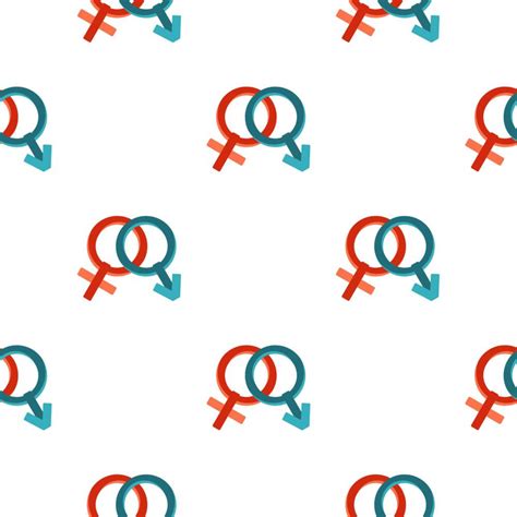 male and female gender signs pattern seamless background in flat style repeat vector