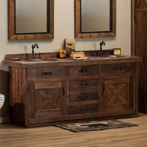 Reclaimed Barn Wood Barn Door Vanity Rustic Bathrooms Rustic